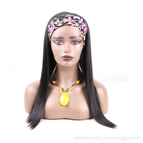Julianna Wholesale Elastic Hair Bands Highlights Water Wave Colorful Straight Synthetic Afro Kinky Curly Headband Wig Wigs